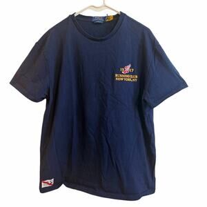 Polo Ralph Lauren NYC Run Club T-Shirt PWing Thick Wing Navy Blue Sz L Nice!